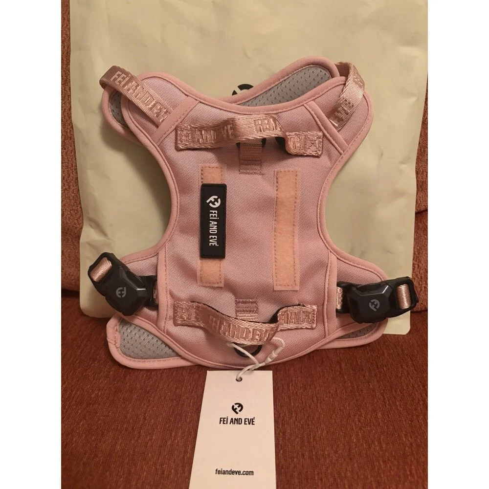 Fei And Eve Dog Classic Mag Ease Harness- Blush Pink / Size Small